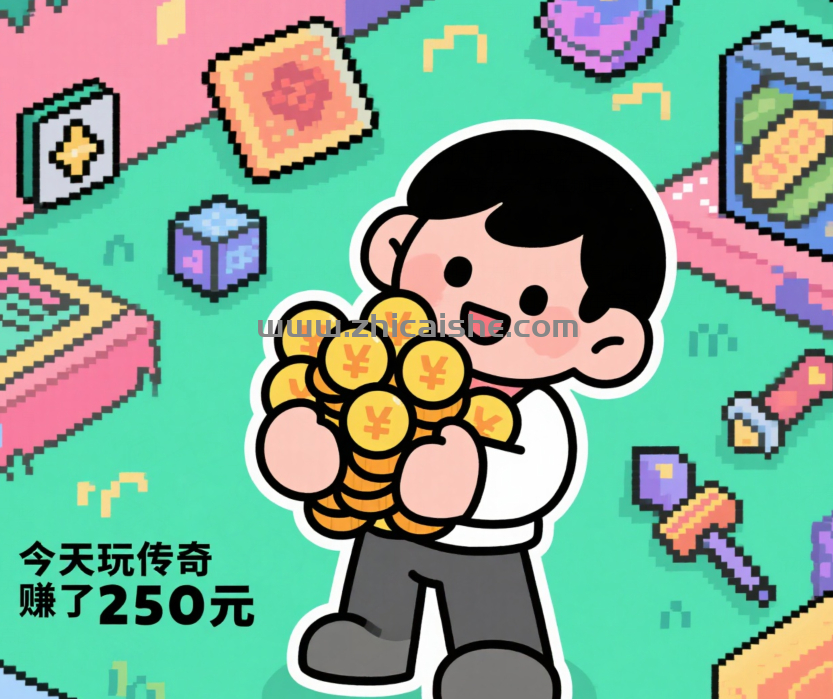 今天玩传奇赚了250块